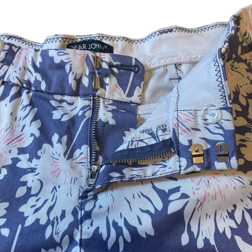 Dear John Floral Chino Cotton Blend Shorts Size 30 - Picture 8 of 10